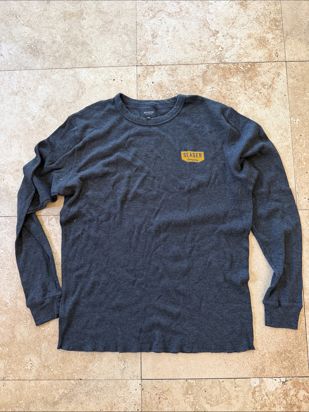 Seager Charcoal Long-Sleeve Crew Shirt